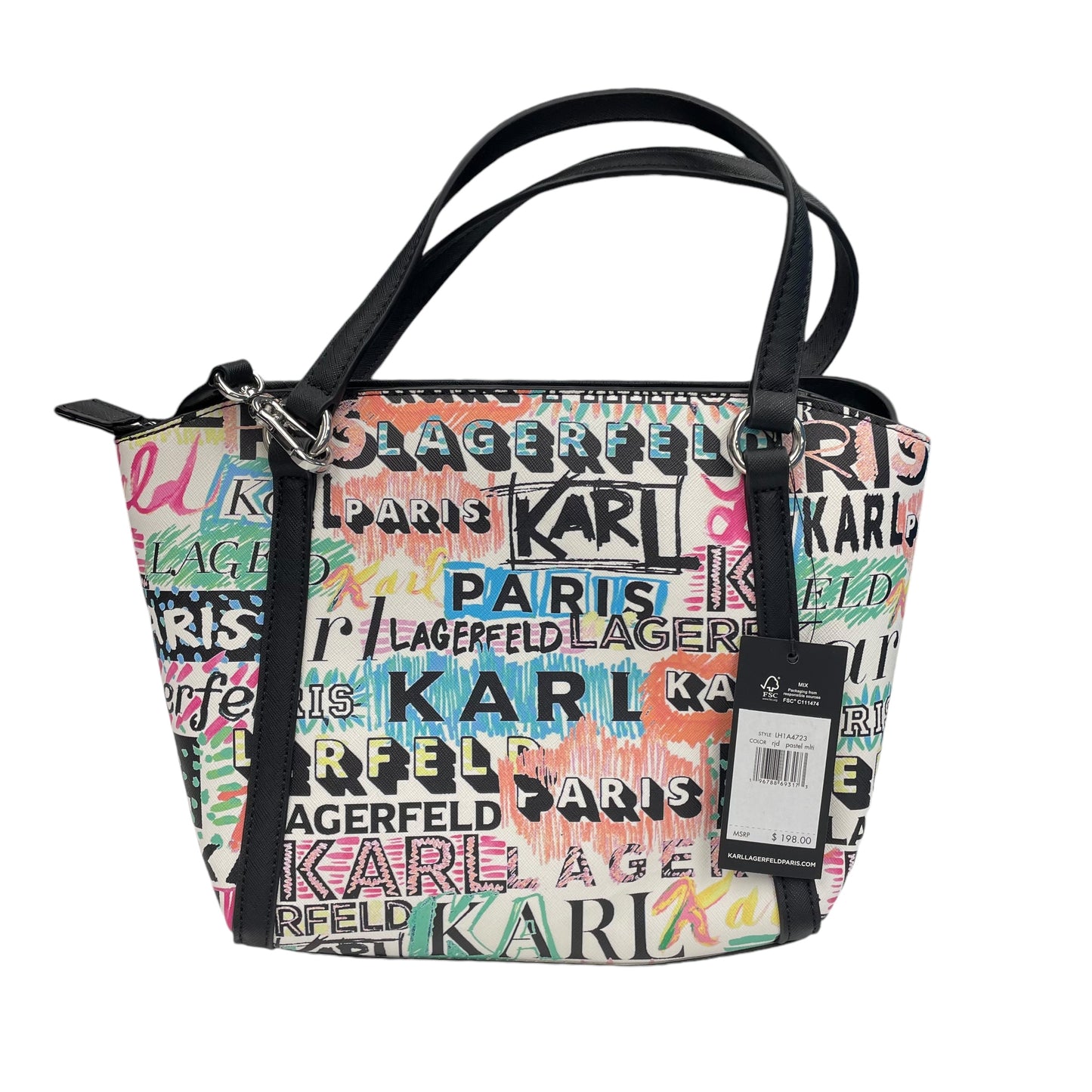 Handbag Designer By Karl Lagerfeld In Multi, Size:Small