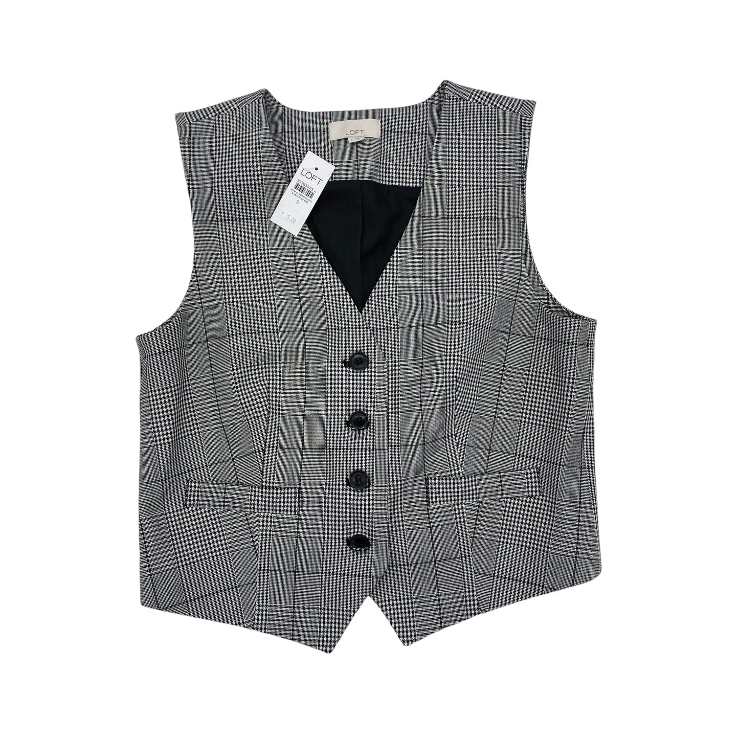 VEST OTHER by LOFT In BLACK & WHITE, Size: S