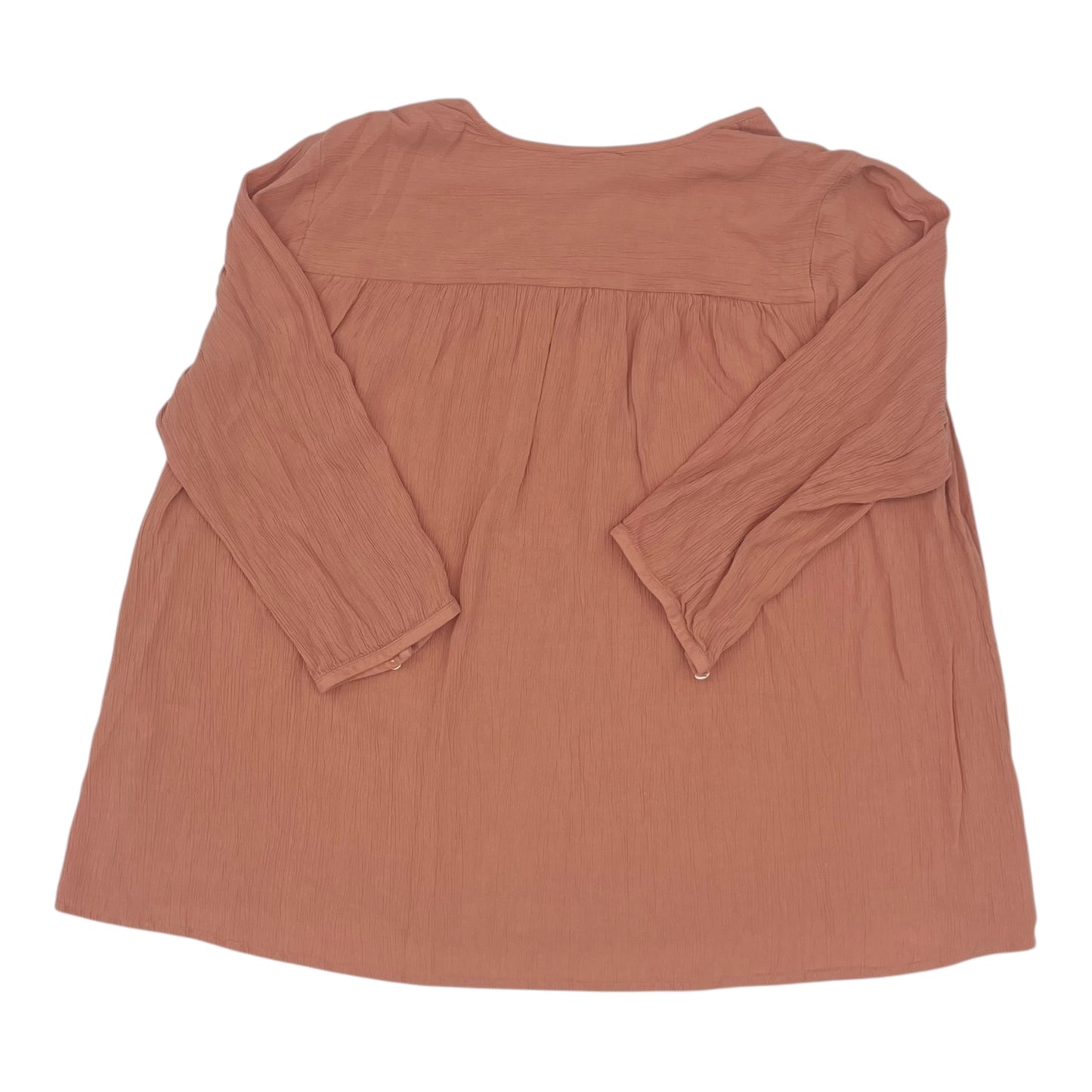 Top 3/4 Sleeve By Pure Jill In Peach, Size:Xl
