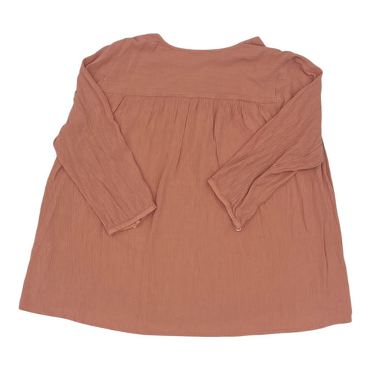 Top 3/4 Sleeve By Pure Jill In Peach, Size:Xl