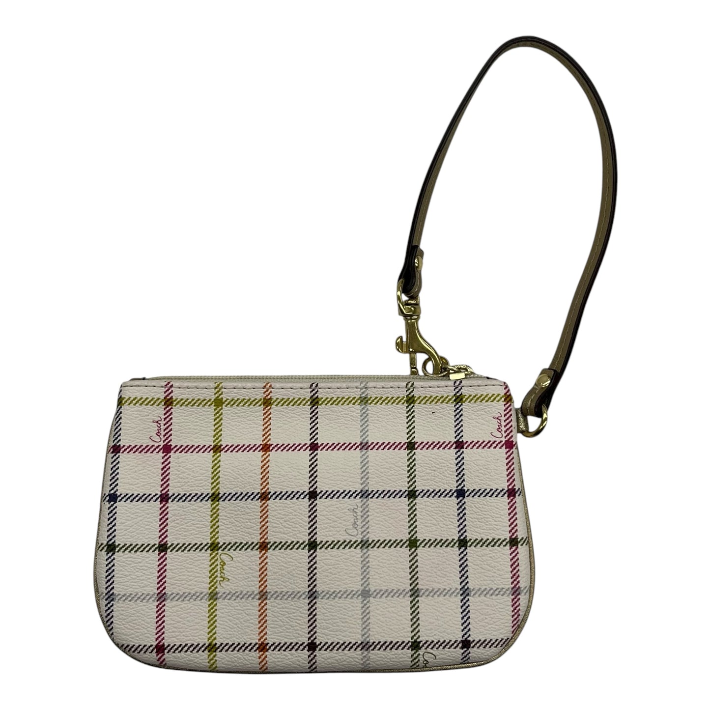Wristlet Designer By Coach In Cream, Size:Small