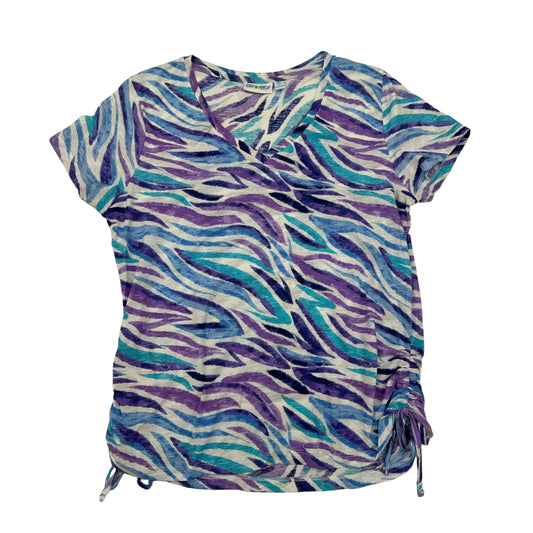 BLUE & PURPLE TOP SS by CLOTHES MENTOR Size:XL