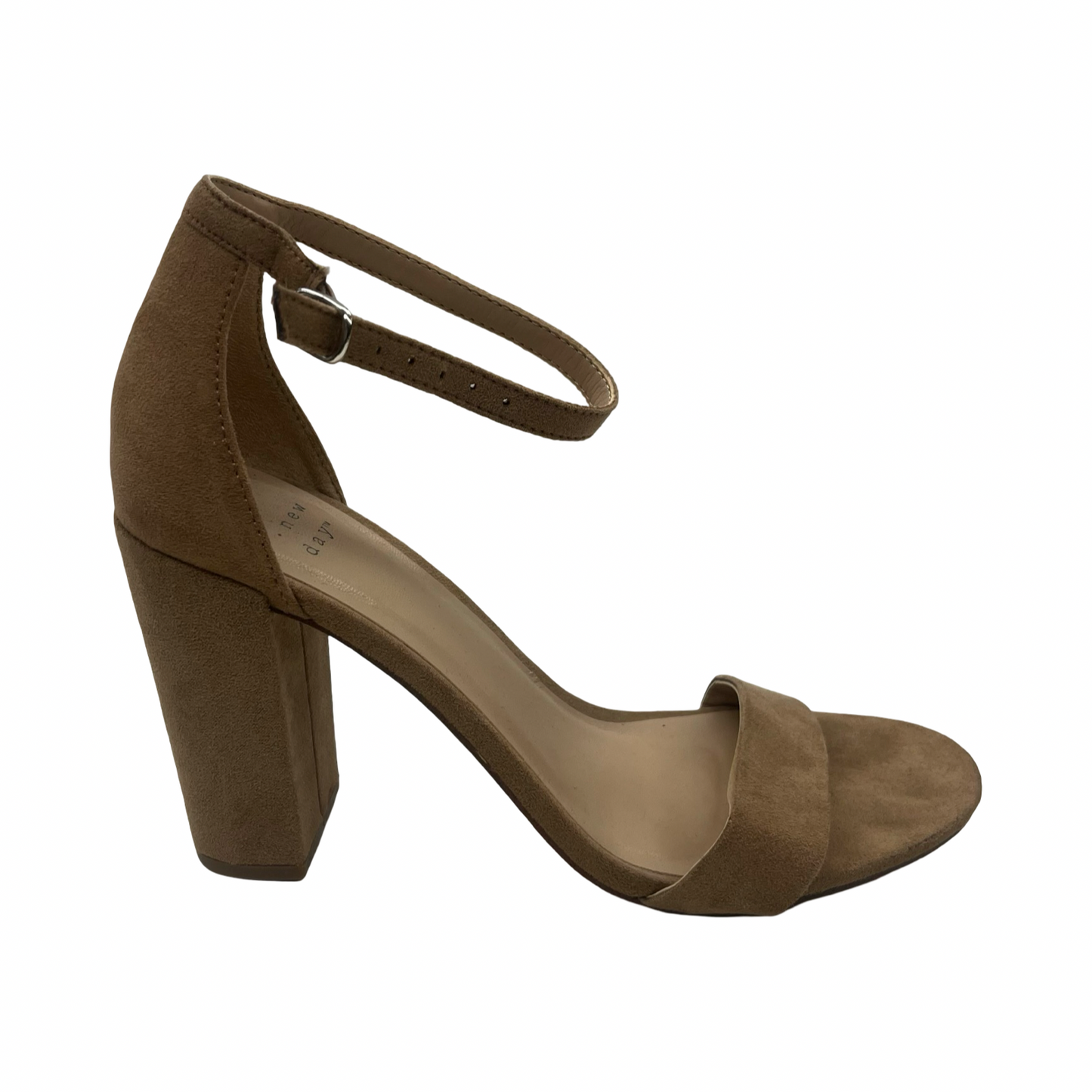 Sandals Heels Block By A New Day In Tan, Size:7.5