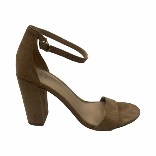 Sandals Heels Block By A New Day In Tan, Size:7.5