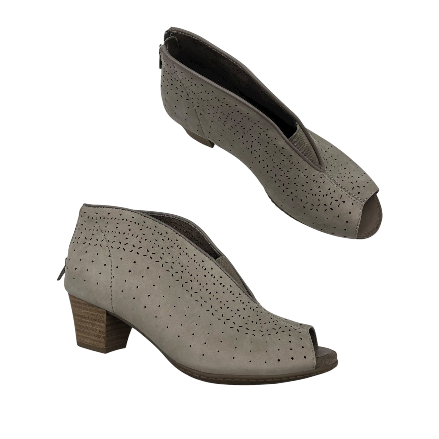 Sandals Heels Block By Earth In Tan, Size:7.5