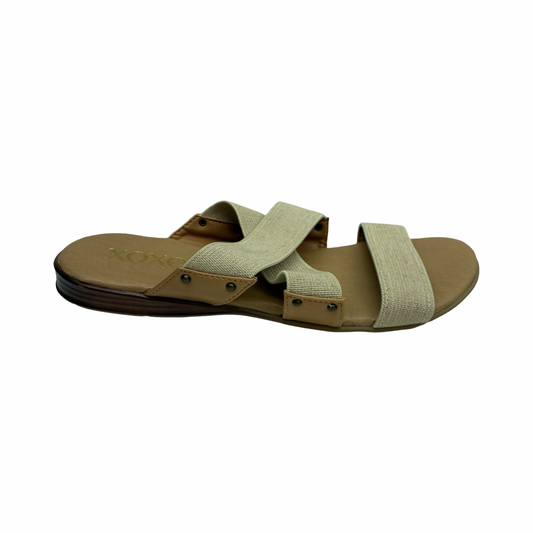 Sandals Flats By Xoxo In Tan, Size:8.5