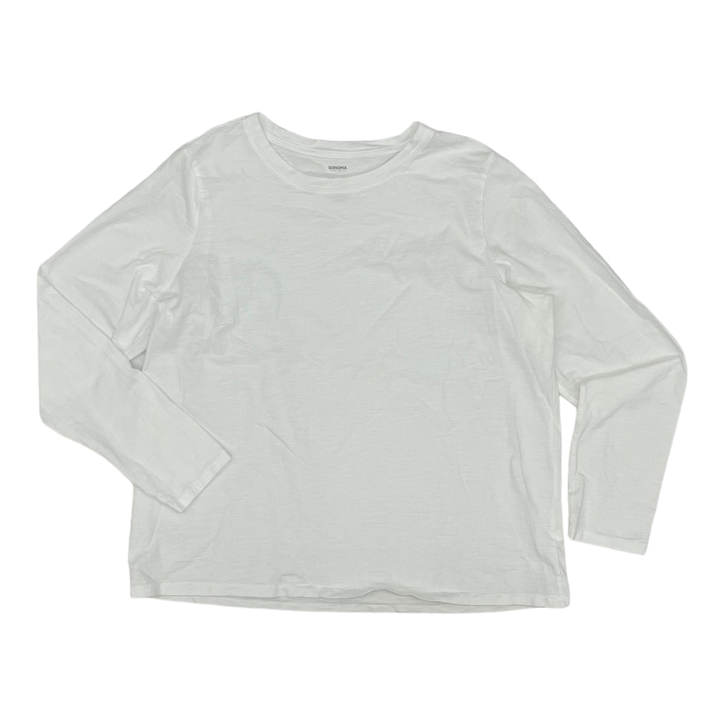 WHITE SONOMA TOP LS BASIC, Size XL