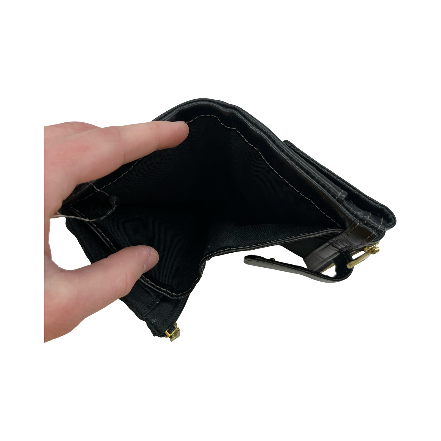 Wallet Leather By Fossil In Black, Size:Small