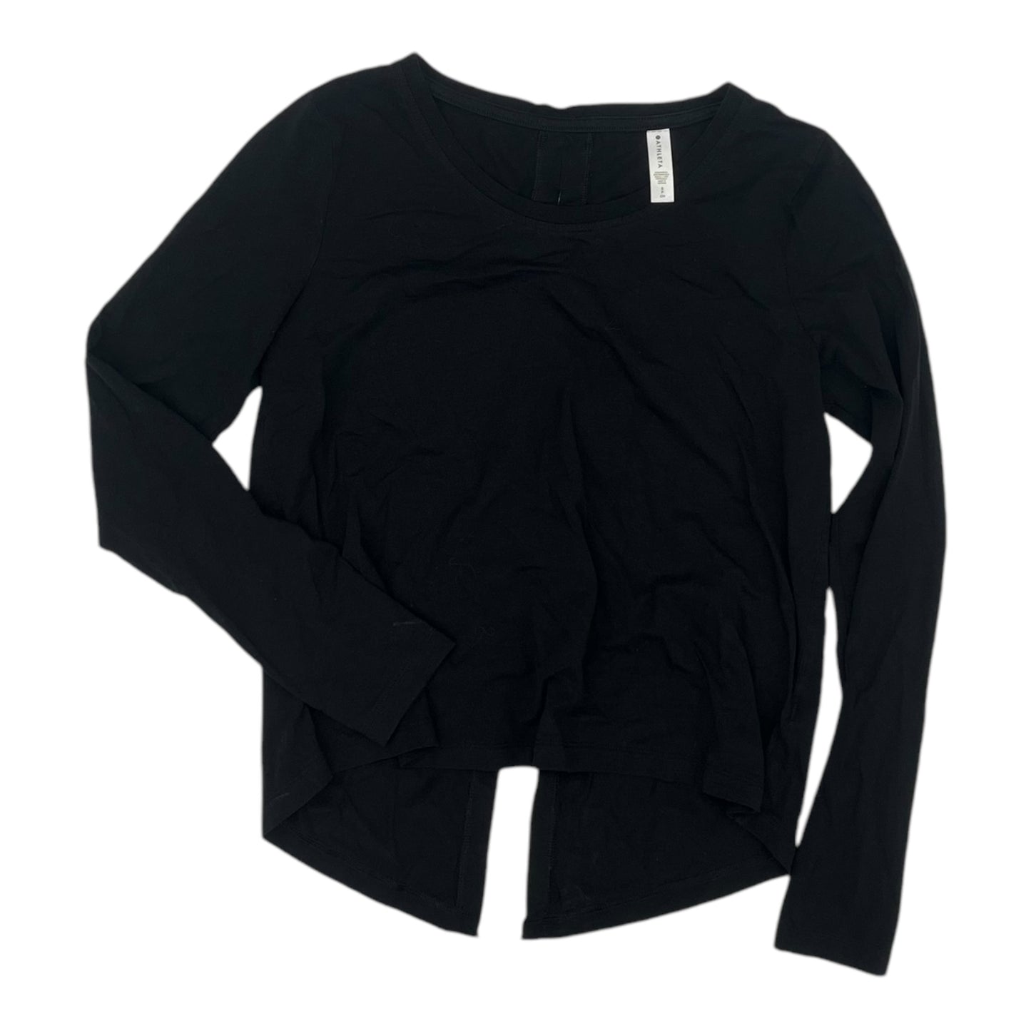Athletic Top Ls Crewneck By Athleta In Black, Size:S