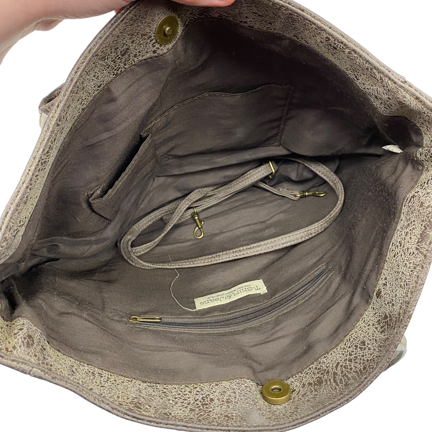 TAUPE HANDBAG by CLOTHES MENTOR Size:MEDIUM