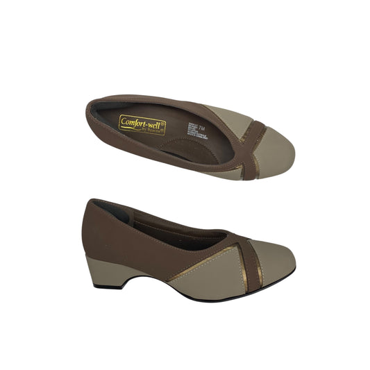 Shoes Heels Kitten By Clothes Mentor In Brown, Size:7