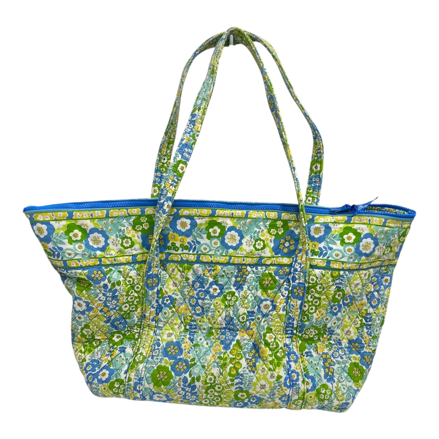 Tote By Vera Bradley In Blue & Green, Size:Large