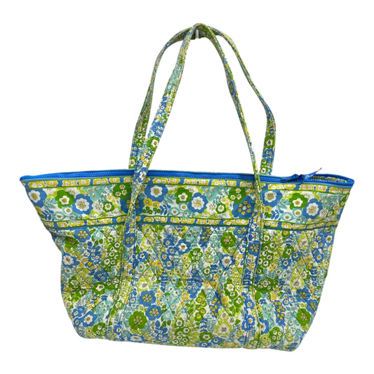 Tote By Vera Bradley In Blue & Green, Size:Large