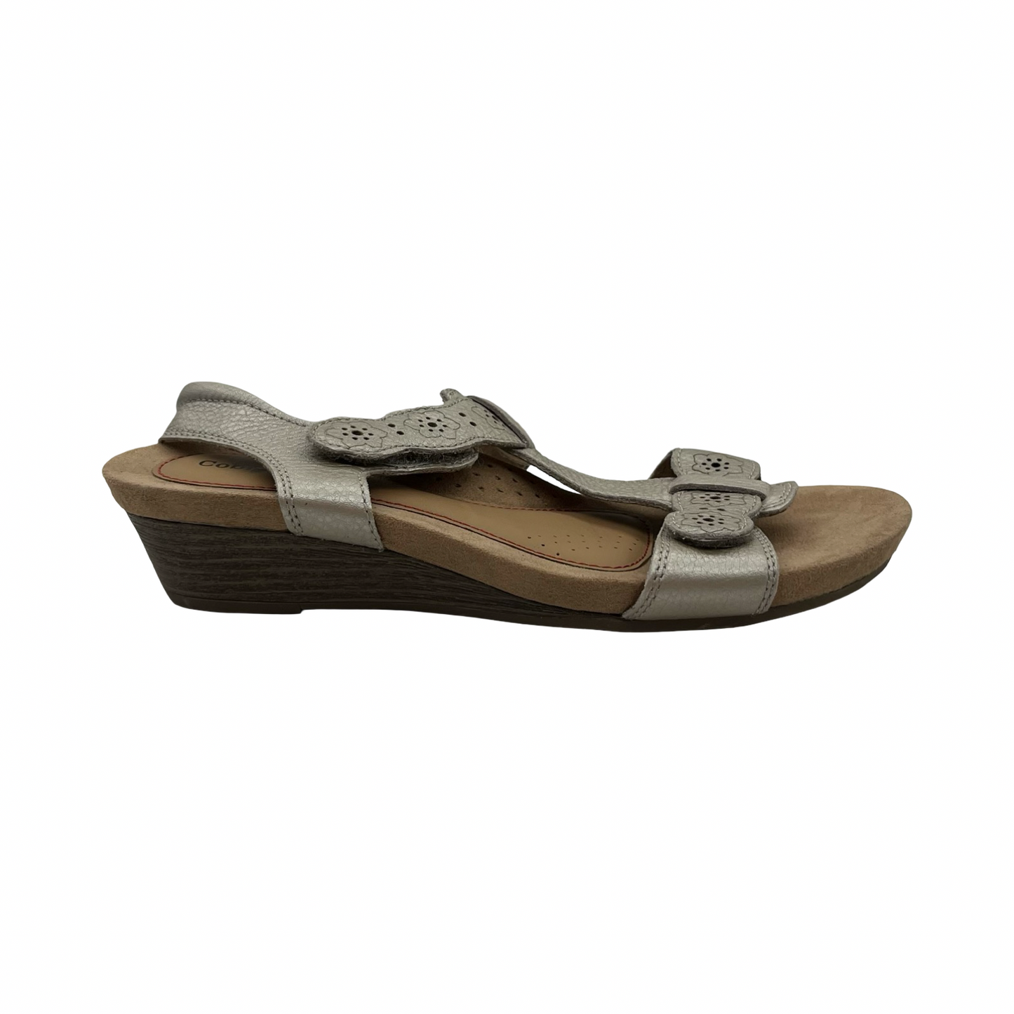 Sandals Heels Wedge By Cobb Hill In Tan, Size:8