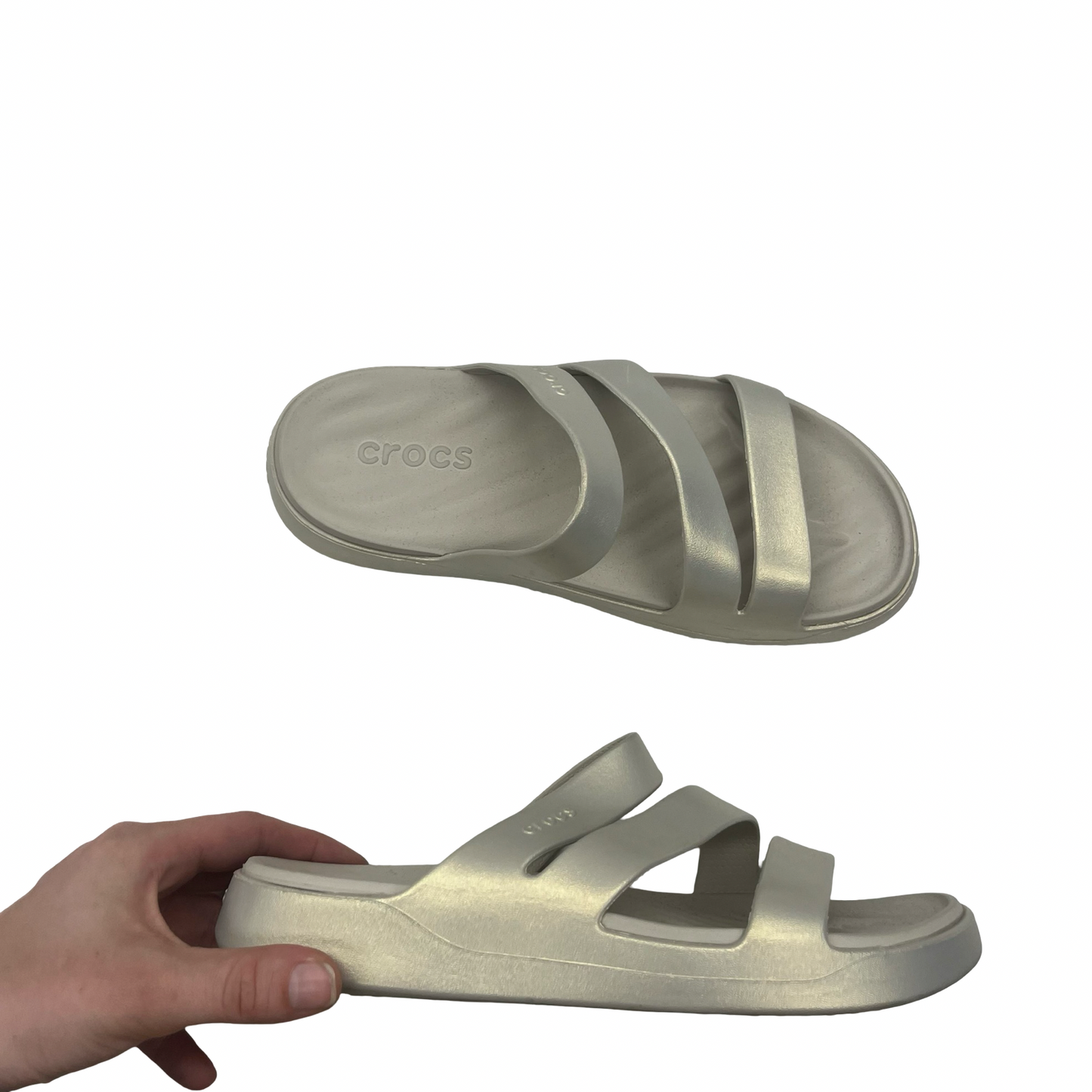 Sandals Sport By Crocs In Grey, Size:6