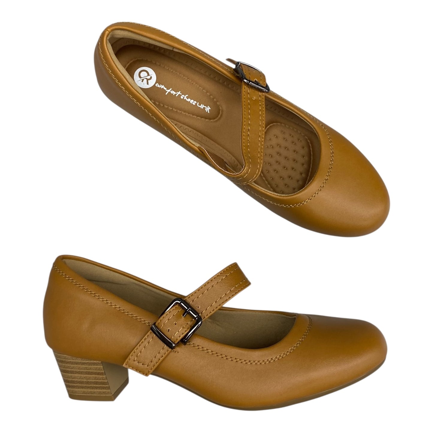 Shoes Heels Block By Clothes Mentor In Brown, Size:8.5