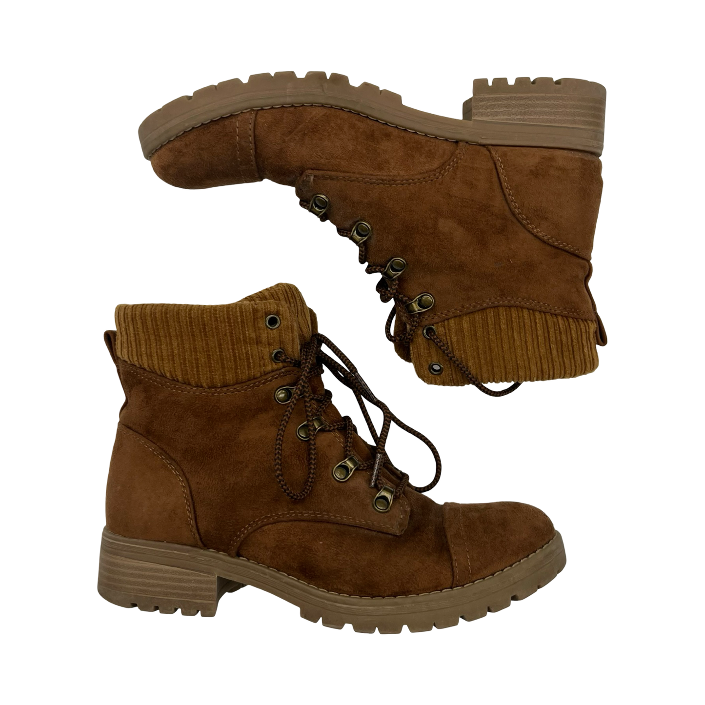 Boots Knee Heels By Universal Thread In Brown, Size:9