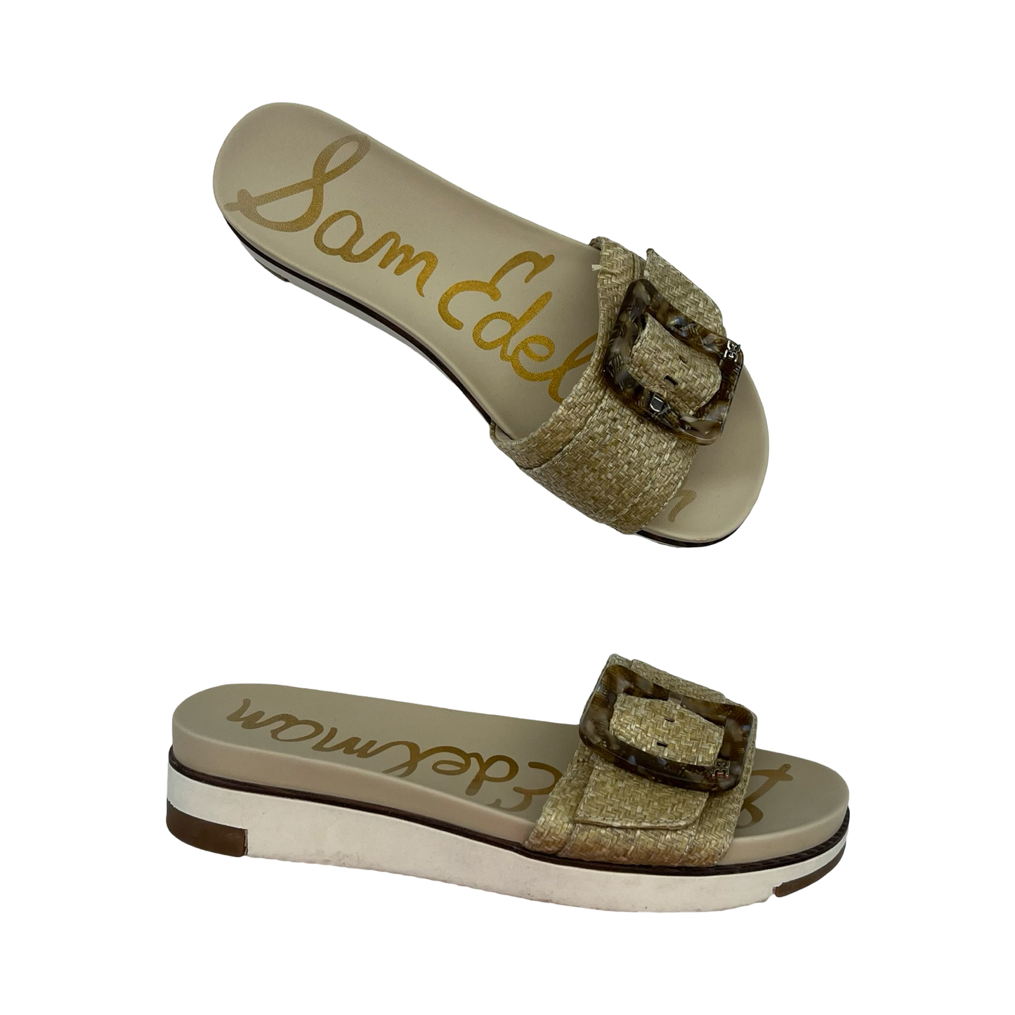 Sandals Flats By Sam Edelman In Brown, Size:8