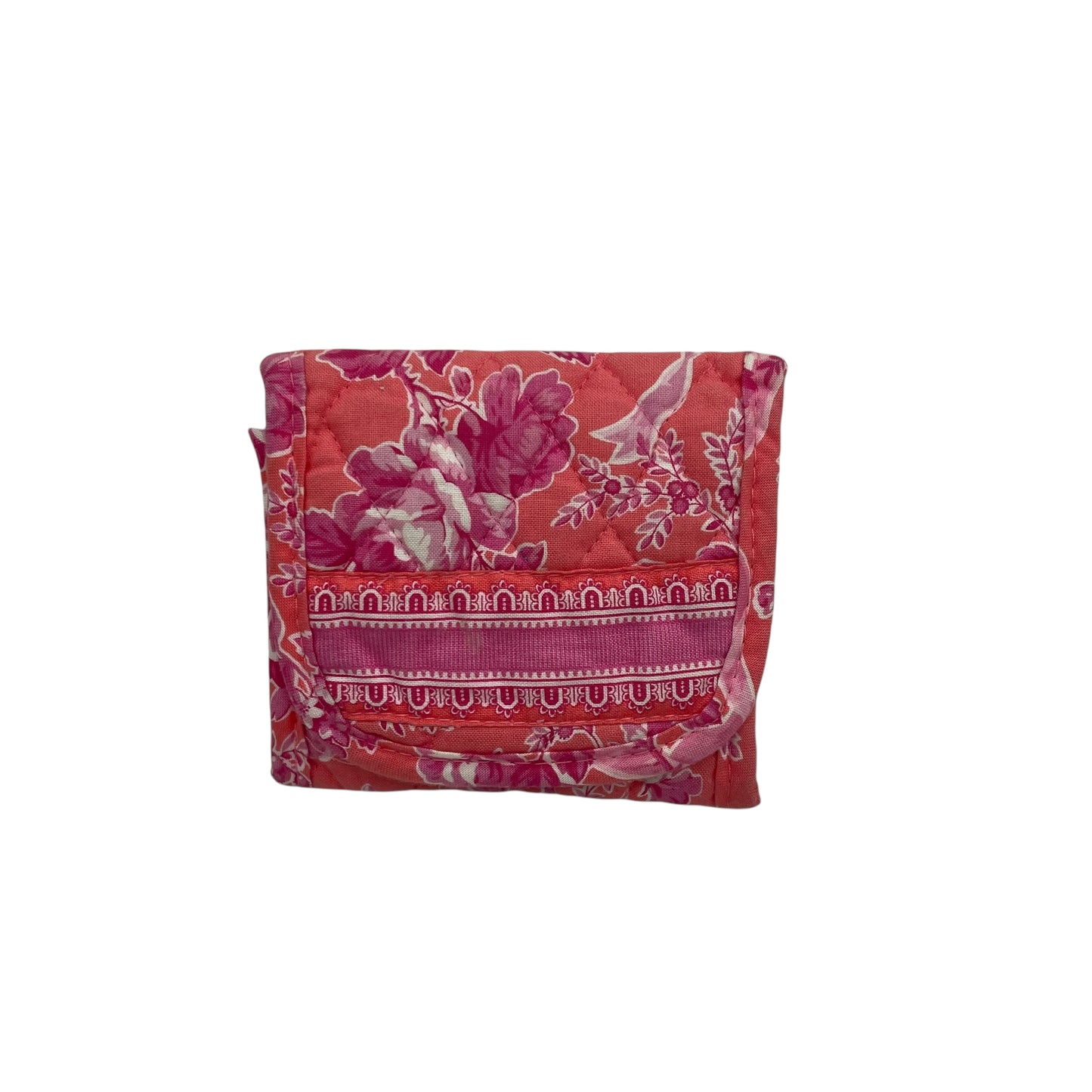 Wallet By Vera Bradley In Orange & Pink, Size:Small