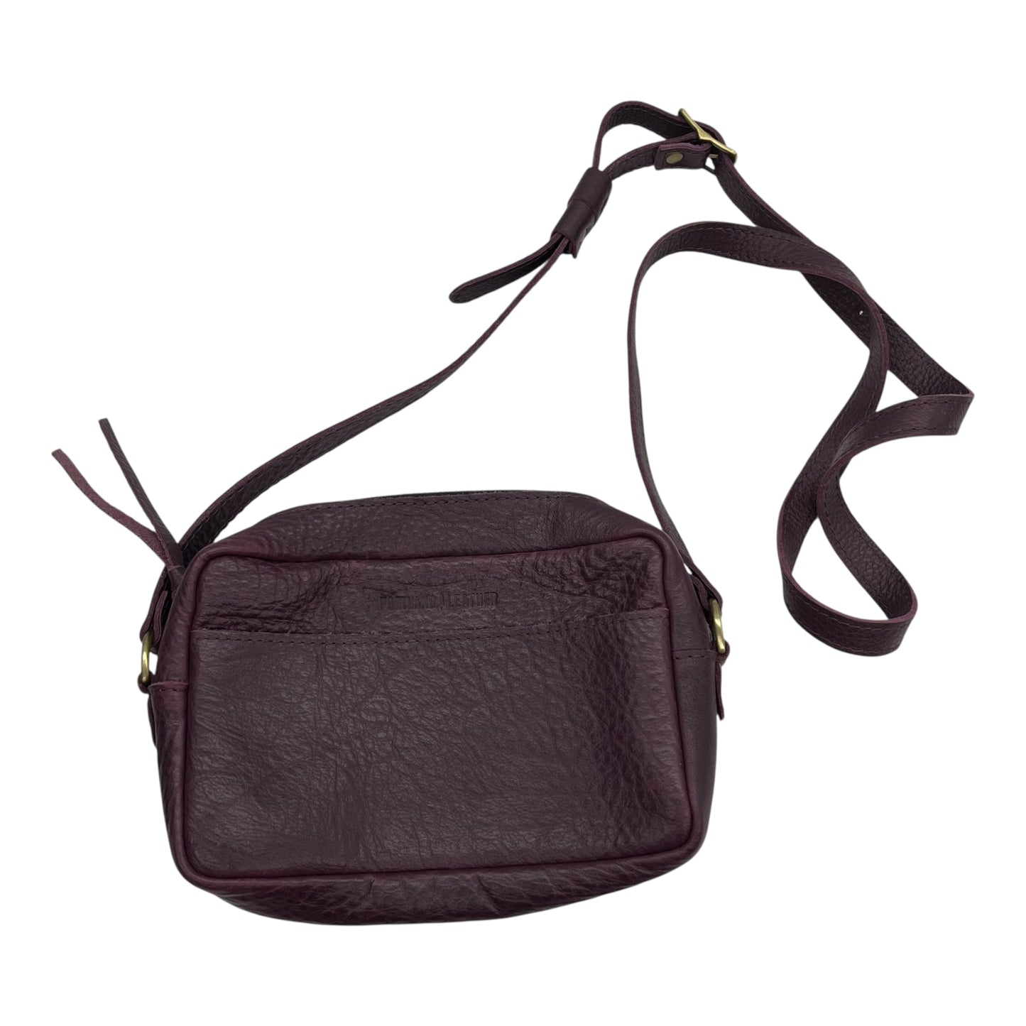 Crossbody Leather By Portland Leather In Purple, Size:Medium