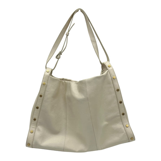 Handbag Leather By Vince Camuto In Cream, Size:Large