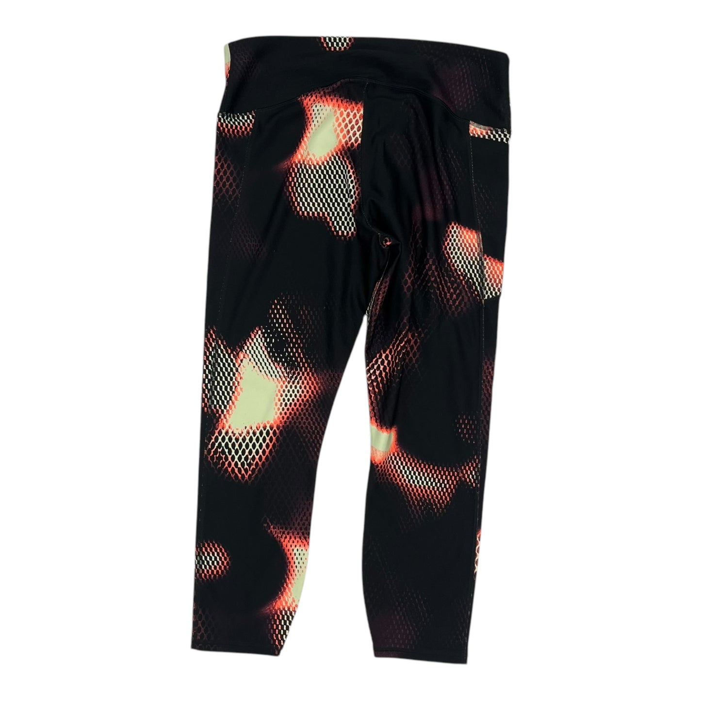 ATHLETIC LEGGINGS CAPRIS by UNDER ARMOUR In BLACK & ORANGE, Size: XL