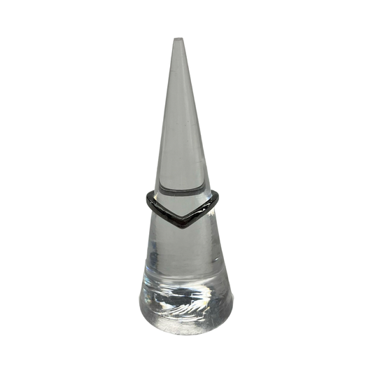 Ring Band By Clothes Mentor In Silver, Size:6