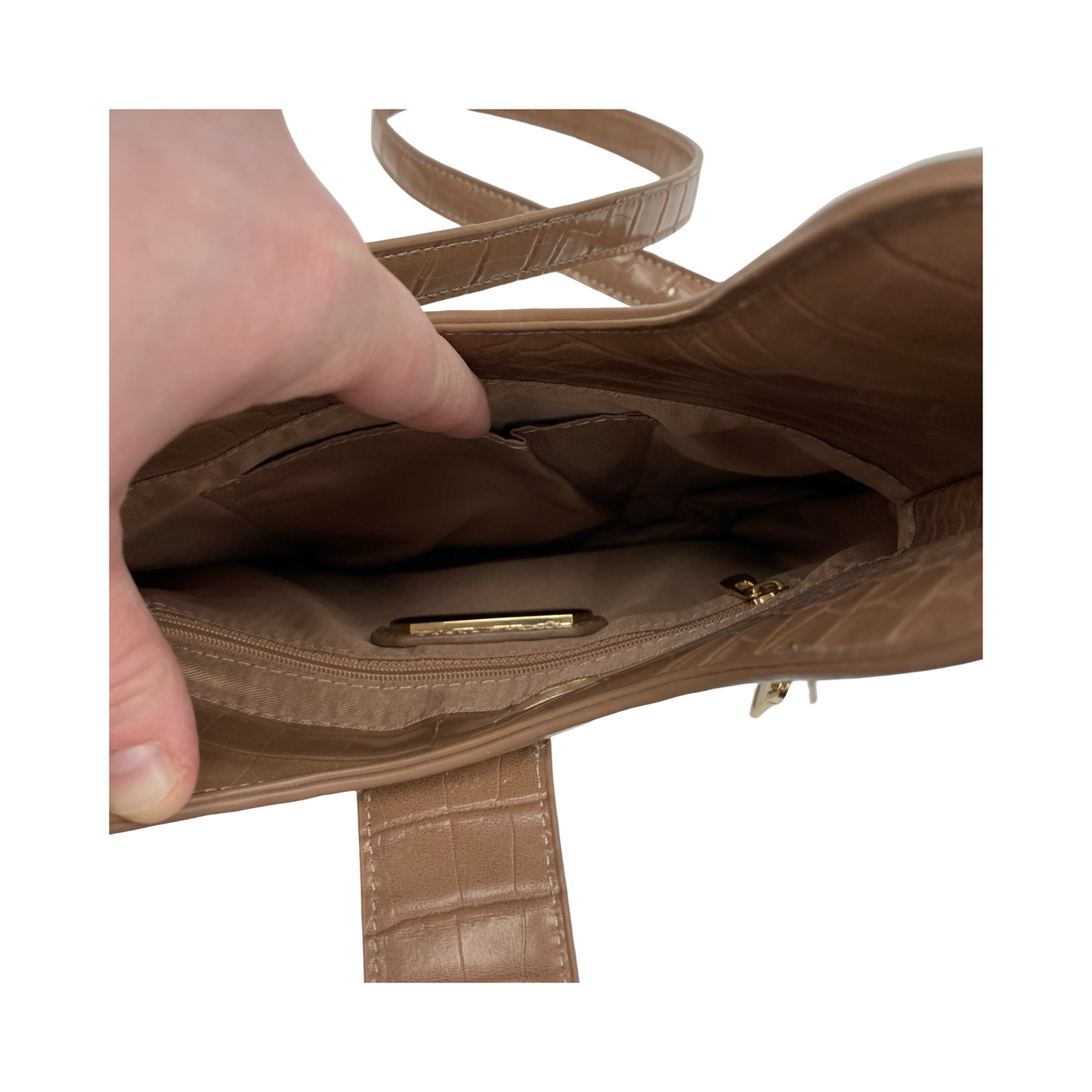 Handbag By Madison West In Tan, Size:Small