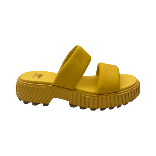 Sandals Heels Platform By Sorel In Yellow, Size:10