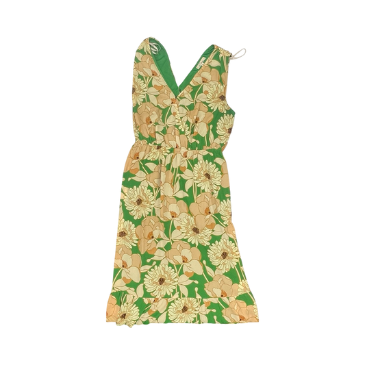 Dress Party Long By Clothes Mentor In Green & Tan, Size:1X