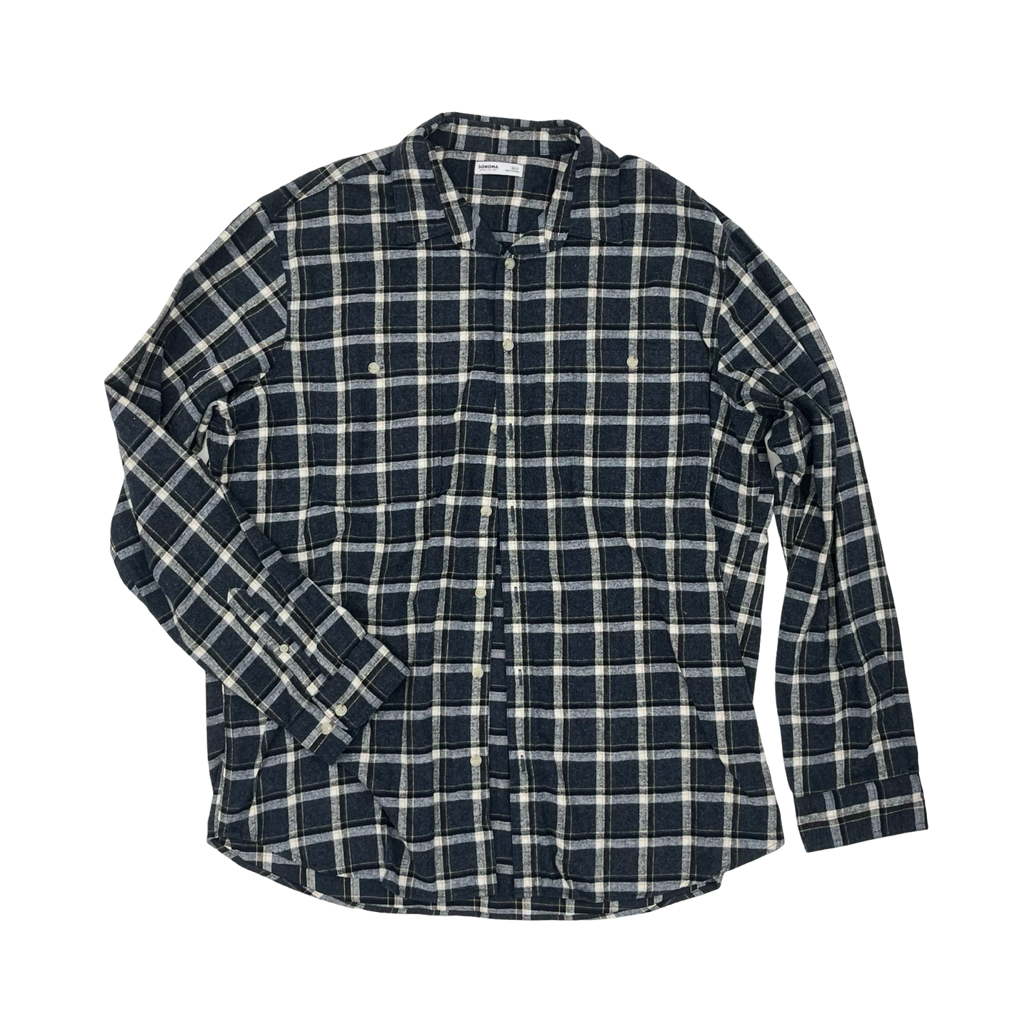 Top Ls By Sonoma In Blue & Cream, Size:3X