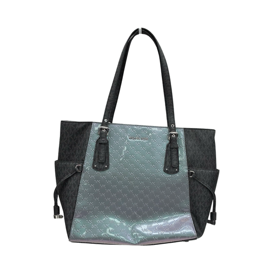 Handbag Designer By Michael Kors In Green & Purple, Size:Medium