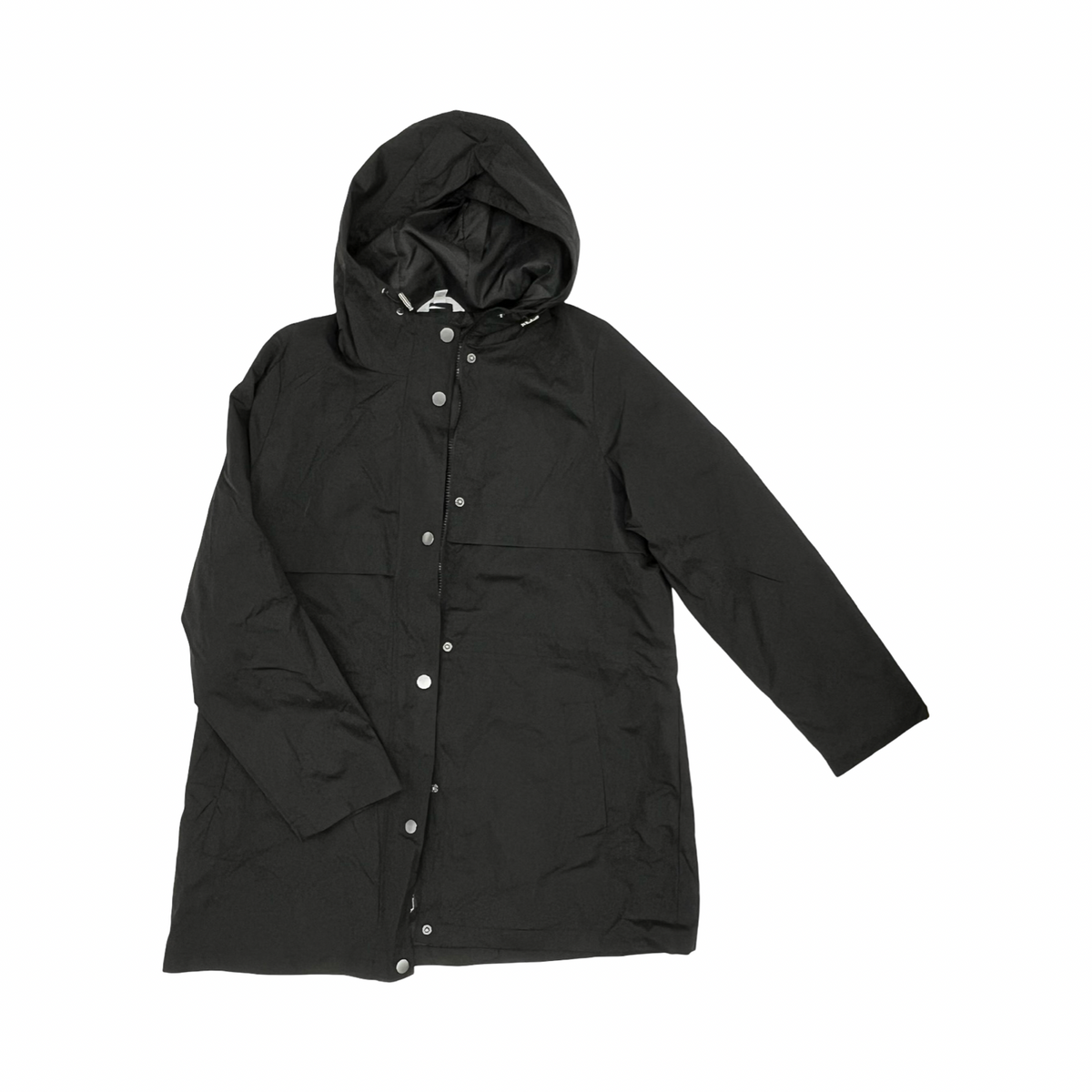 Coat Raincoat By Time And Tru In Black, Size:L