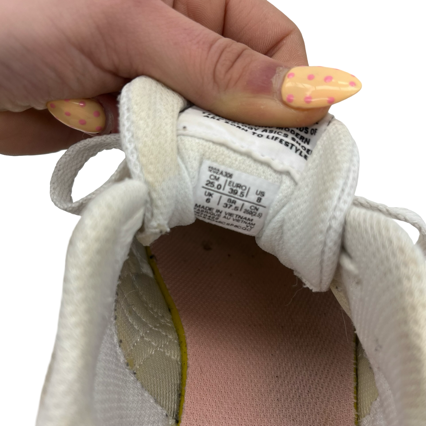 Shoes Sneakers By Asics In Pink & Tan, Size:8