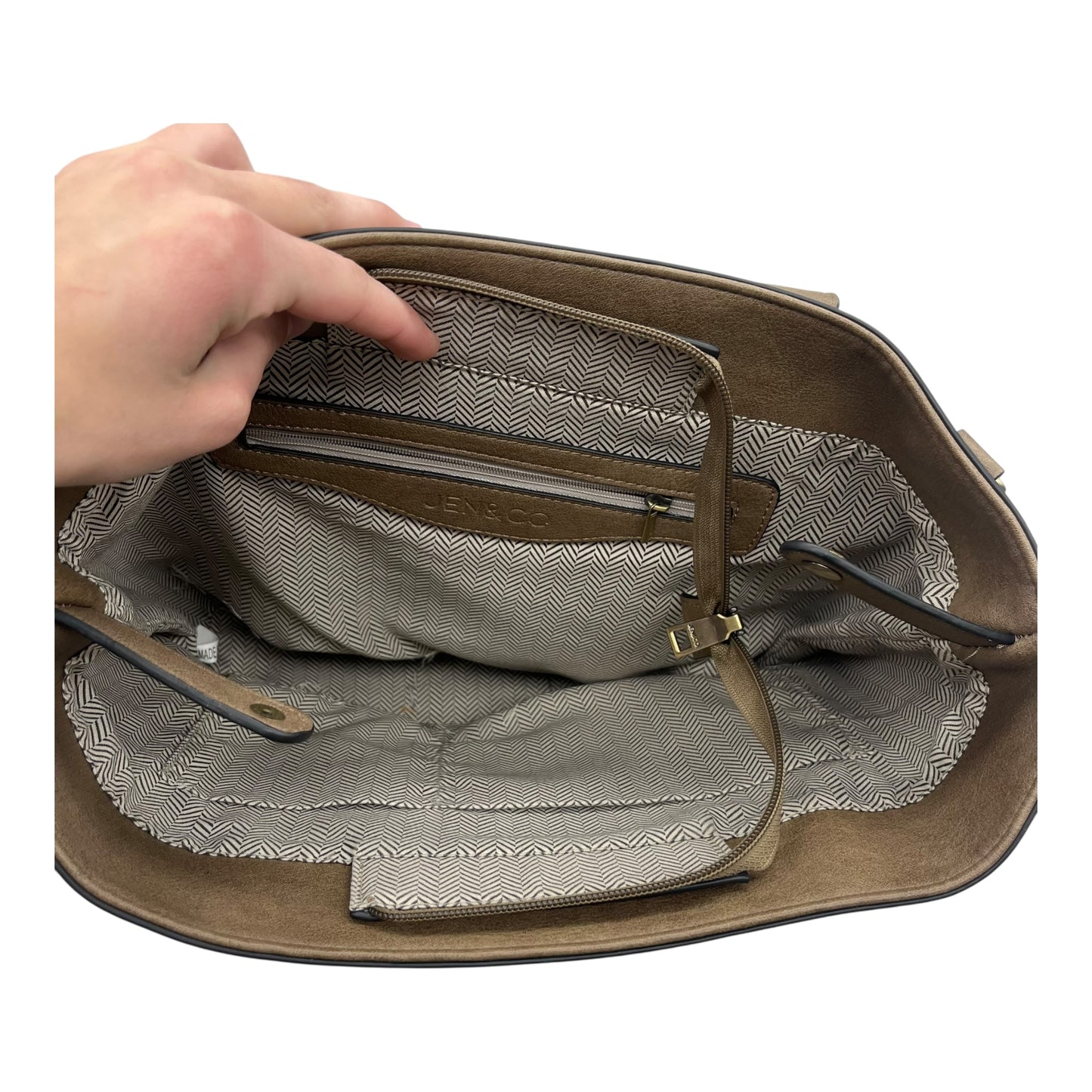 BACKPACK by JEN & CO In BROWN, Size: MEDIUM