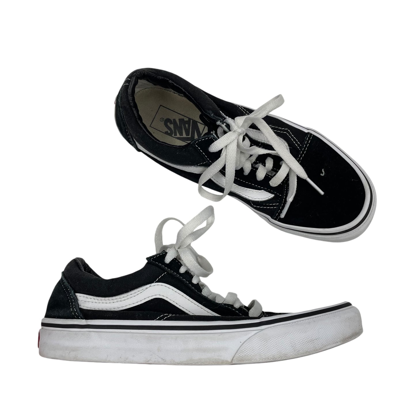 Shoes Sneakers By Vans In Black & White, Size:7.5