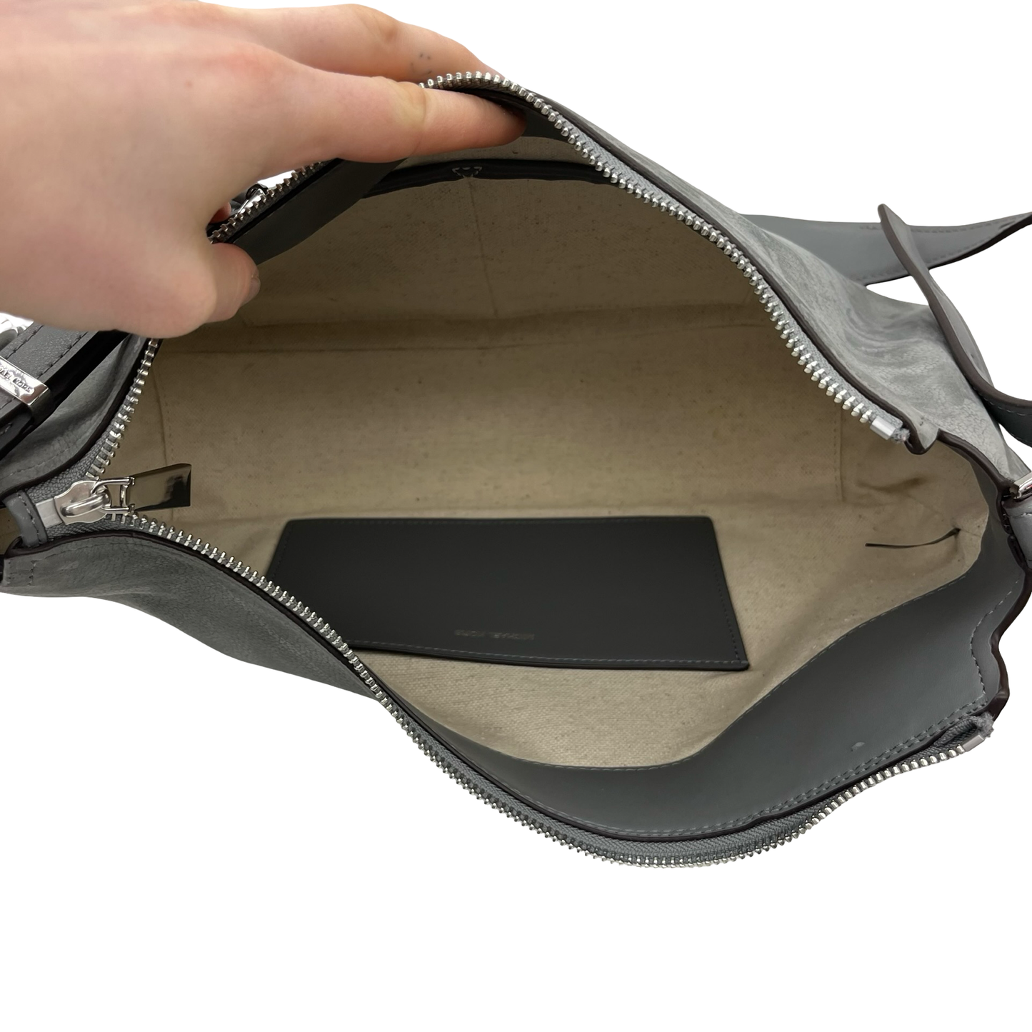 Handbag Designer By Michael Kors In Grey, Size:Large