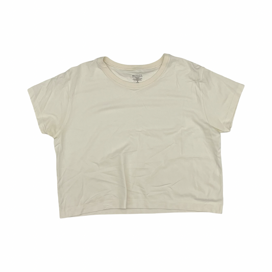 Athletic Top Ss By Athleta In Cream, Size:M