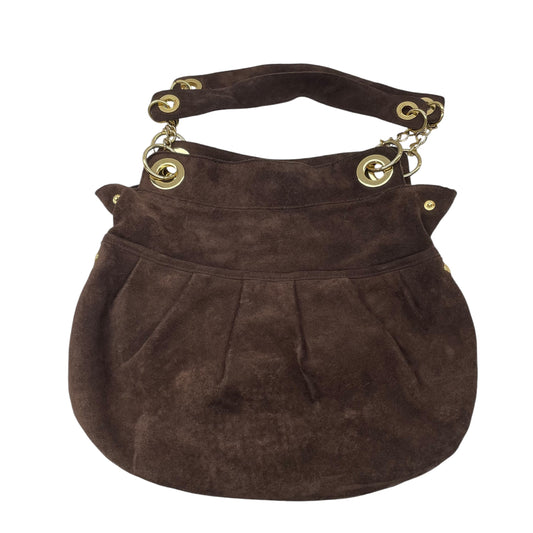 Handbag Leather By Loft In Brown, Size:Large