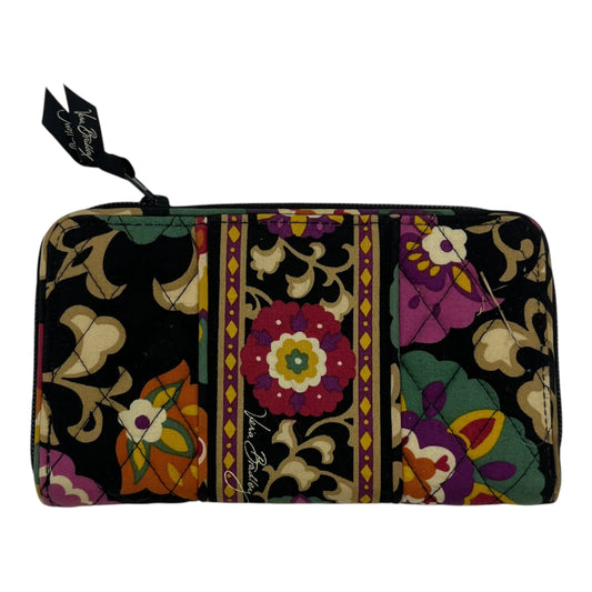 Wallet By Vera Bradley In Black & Gold, Size:Medium