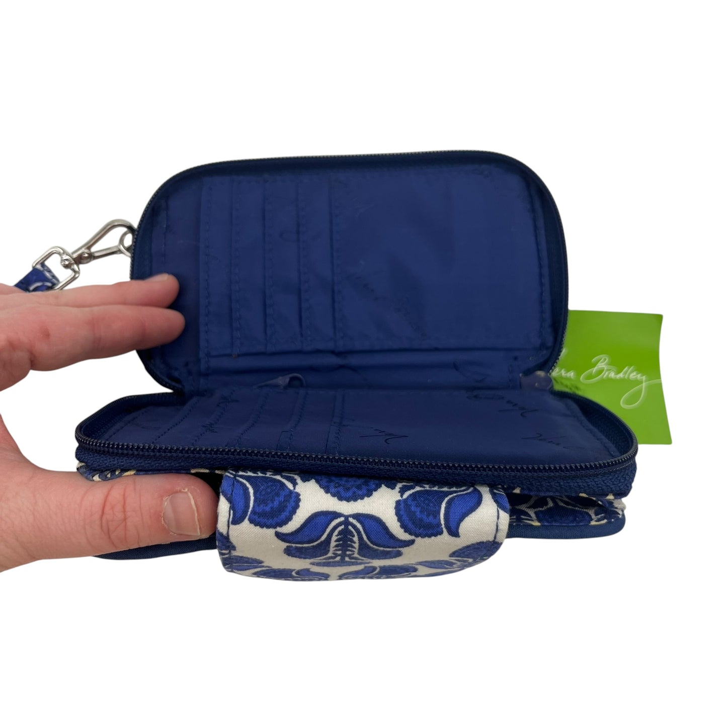Wristlet By Vera Bradley In Blue & Cream, Size:Small