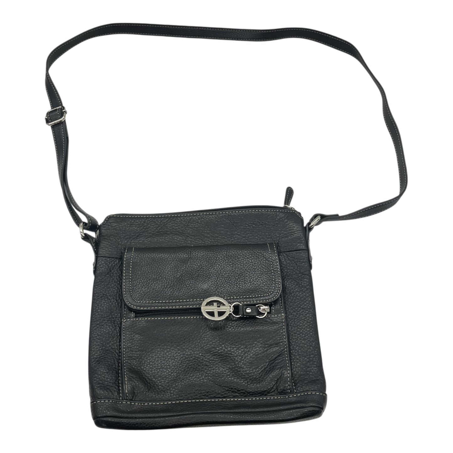 Crossbody Leather By Giani Bernini In Black, Size:Medium