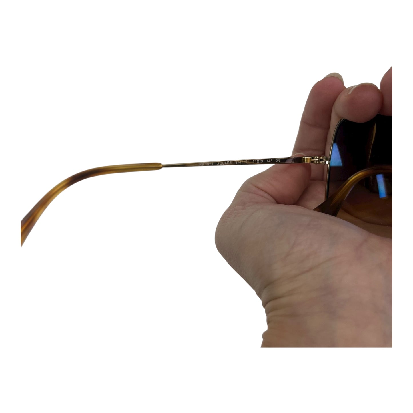 Sunglasses Designer By Ray Ban In Gold
