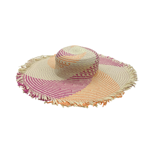 Hat Sun By Shelli Segal In Pink & Tan