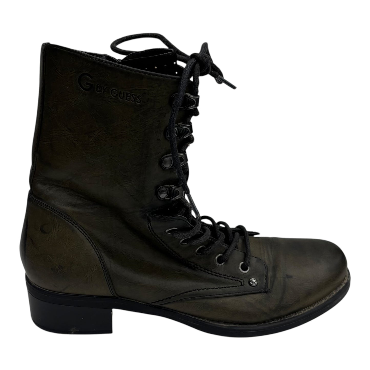 Boots Combat By G By Guess In Green, Size:10