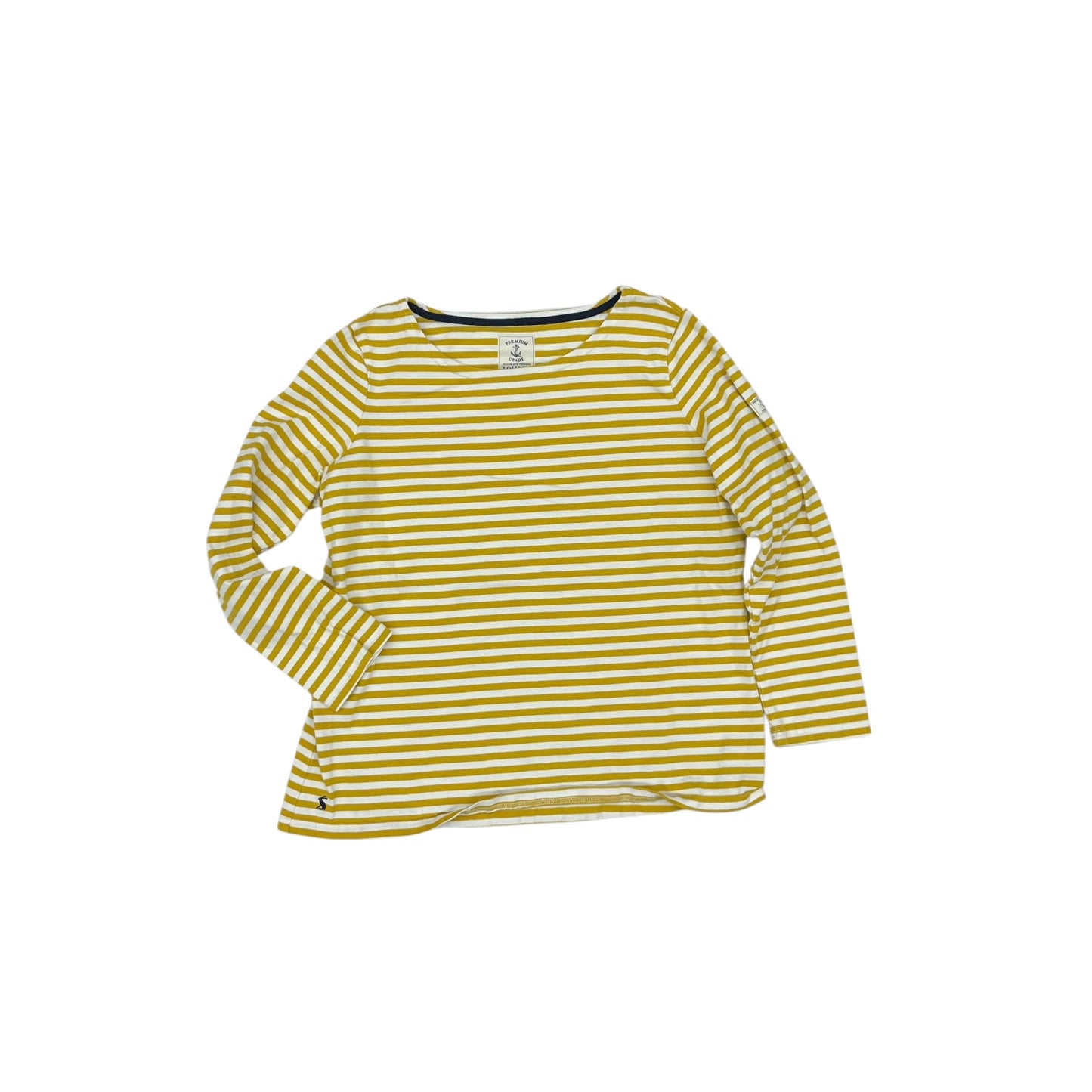 Top Ls By Joules In White & Yellow, Size:L