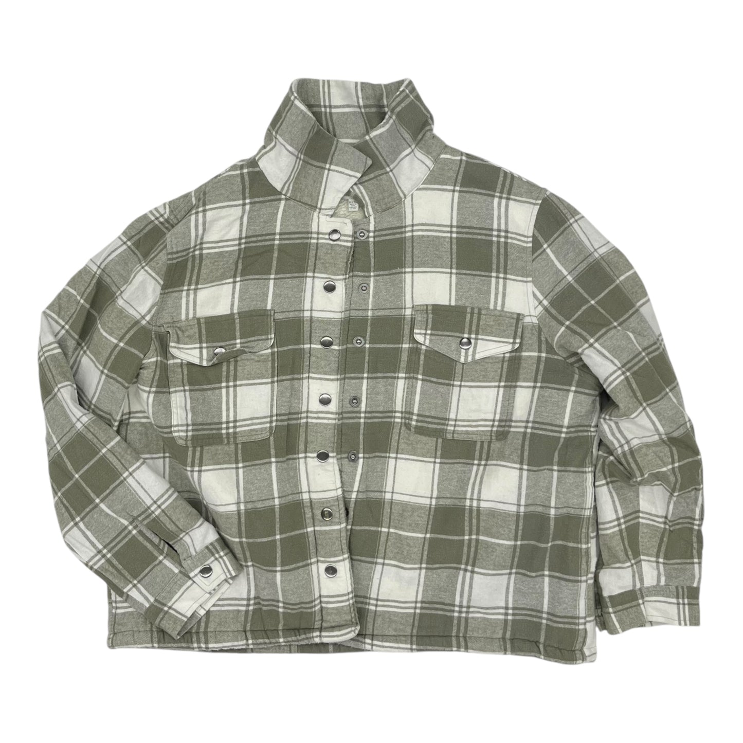 Jacket Shirt By Lucky Brand In Green, Size:Xl