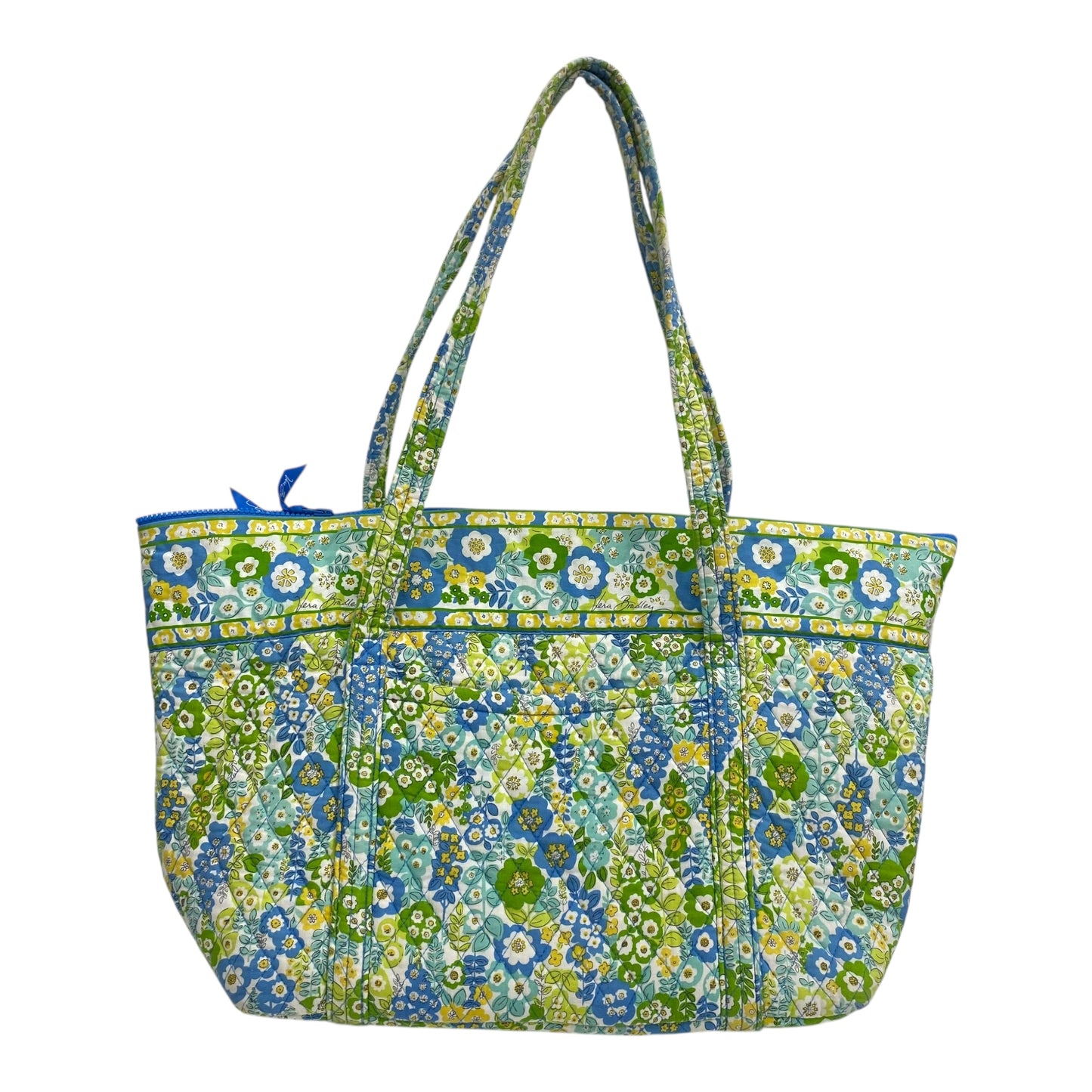 Tote By Vera Bradley In Blue & Green, Size:Large