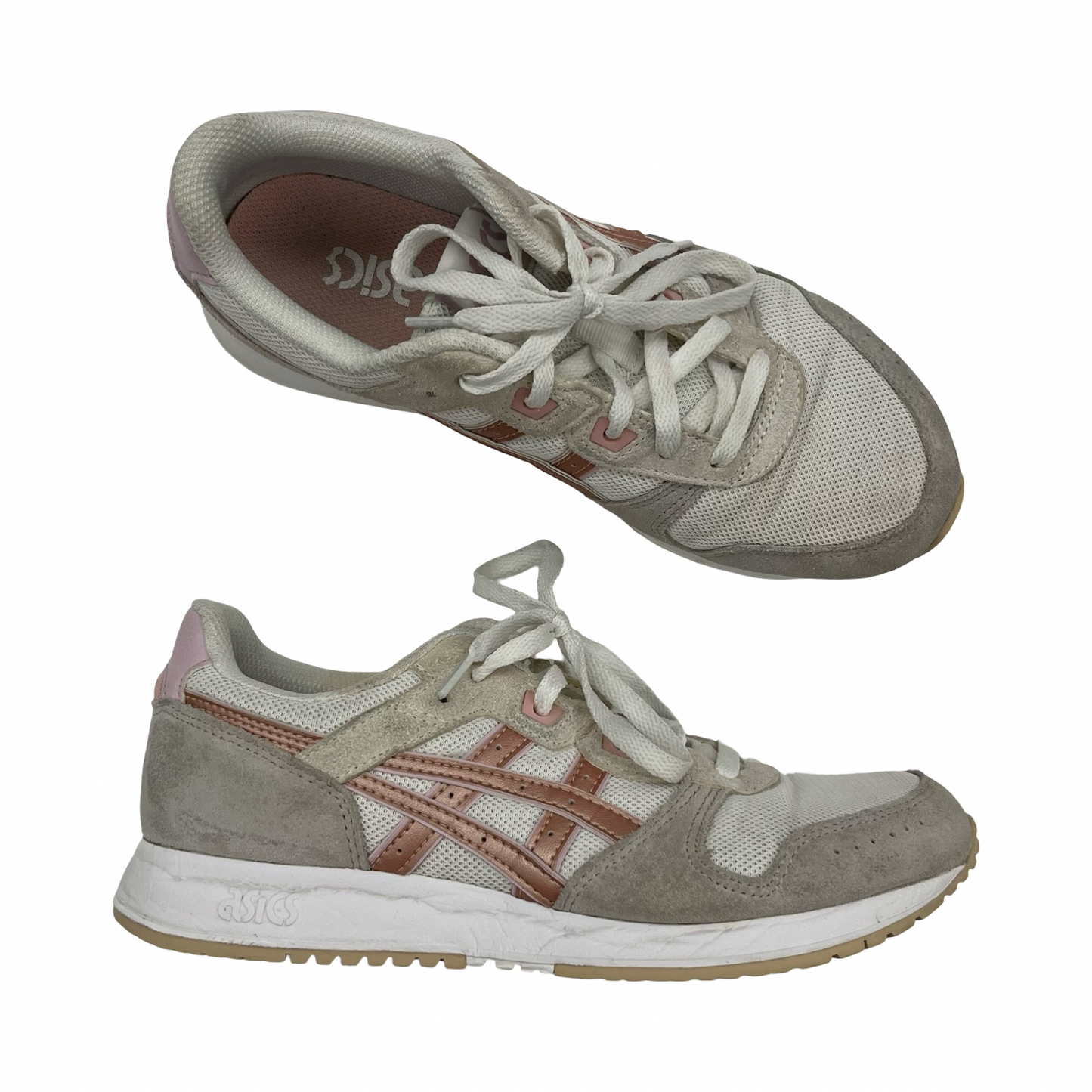 Shoes Sneakers By Asics In Pink & Tan, Size:8