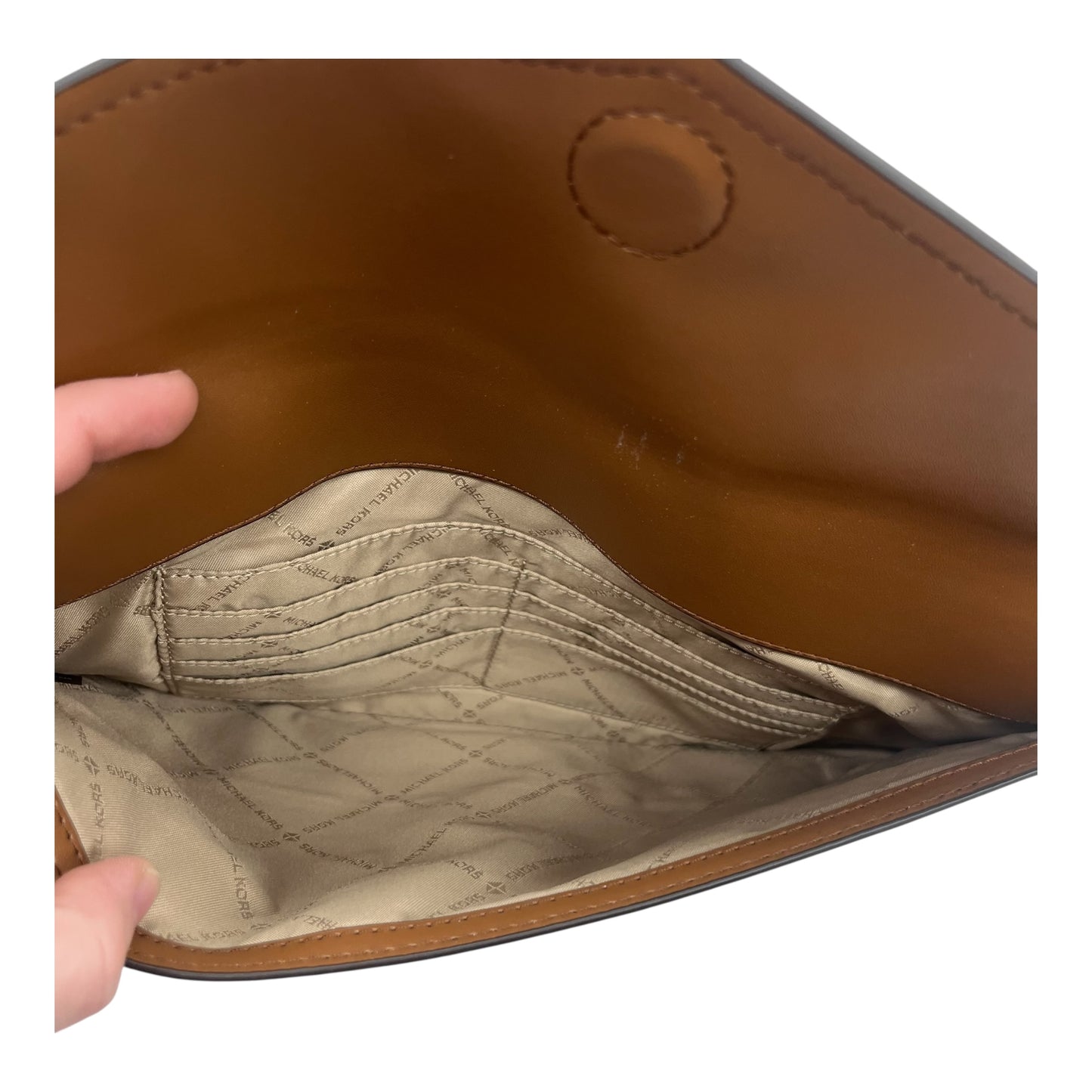 Wristlet Designer By Michael Kors In Brown, Size:Large